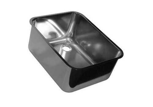  HorecaTraders Évier rectangulaire en acier inoxydable sans trop-plein | 4 formats 