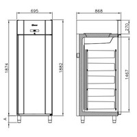 Professional freezer 585 liters