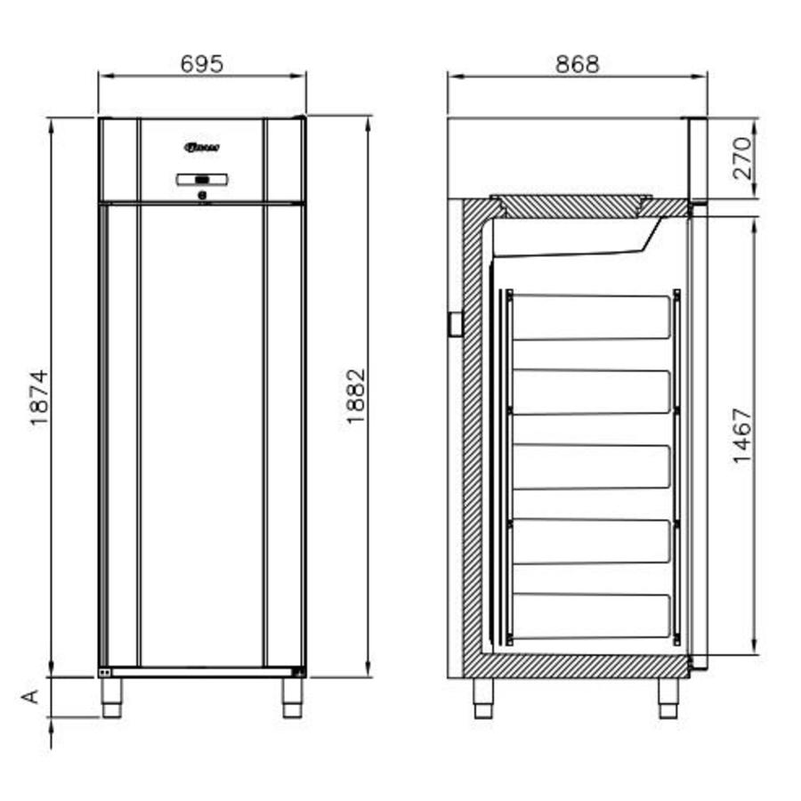 Professional freezer 585 liters