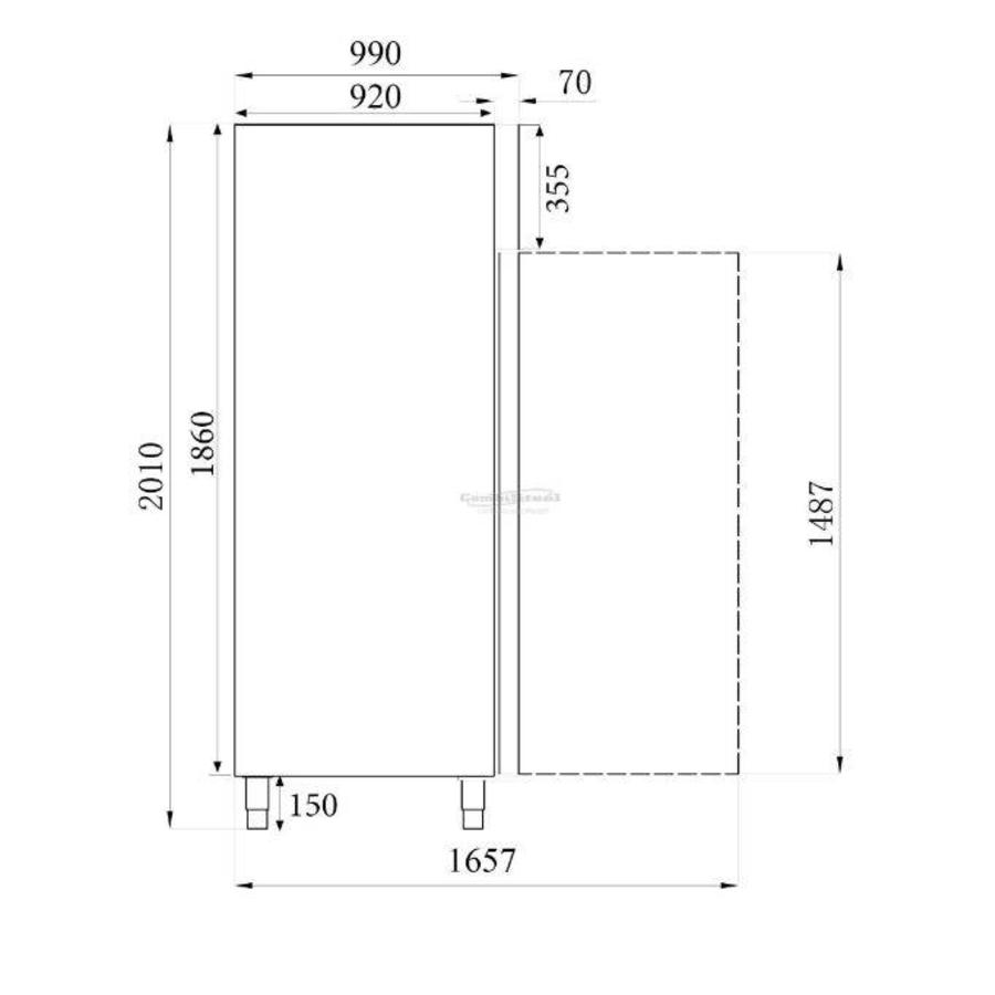 Gebäckkühlschrank aus Edelstahl | 737 Liter | +2/+8ºC