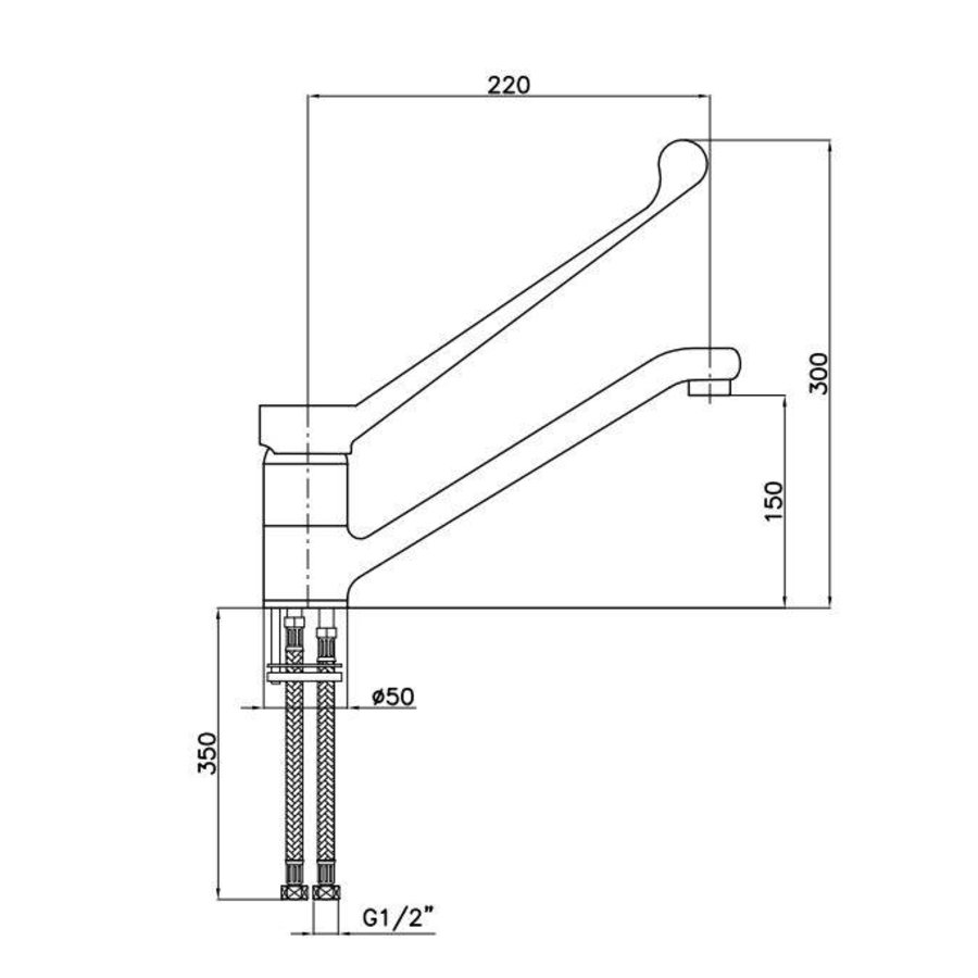 Mixer tap Elbow operation