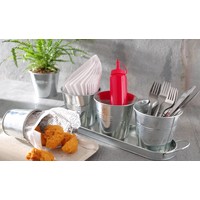 3 Eimer mit Tablett