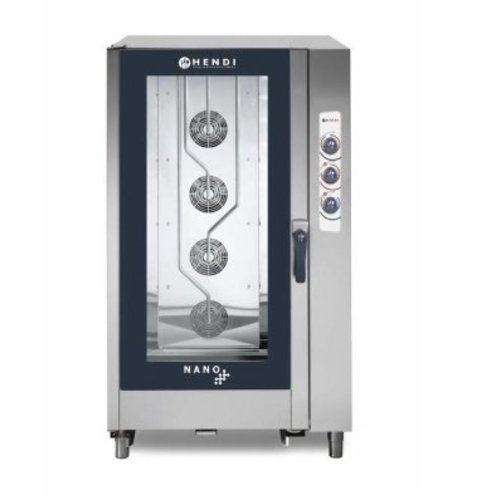  Hendi Combi Steamer Analoog | Nano | 20x 1/1 GN | 1050x940x(H)190mm 