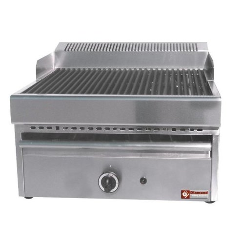  HorecaTraders Steam grill Gas - Grate Cast iron - Table model - 330x470mm - 41x63x (h) 43cm 