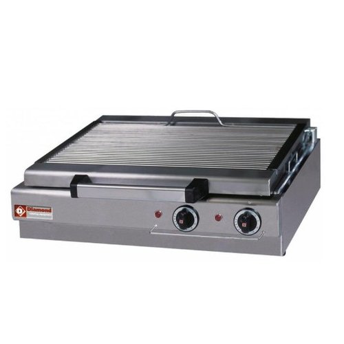  HorecaTraders Stoomgrill Elektrisch Tafelmodel - 600x340mm - 70x50(h)18cm 