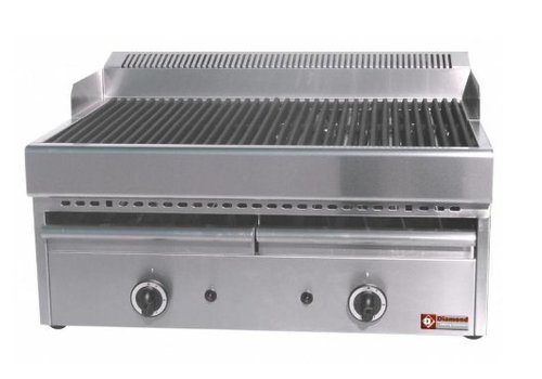  HorecaTraders Grill vapeur à gaz en fonte - grille - modèle de table - 77x63x(h)43cm 