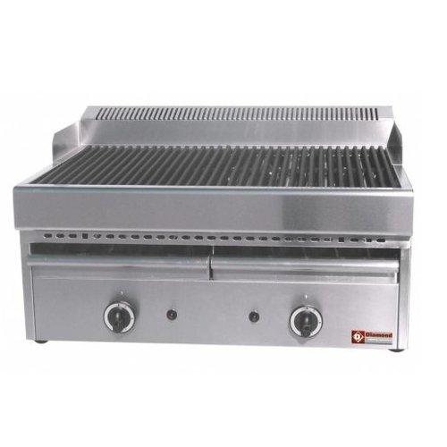  HorecaTraders Steam grill Gas Cast iron - Grid - Table model - 77x63x (h) 43cm 