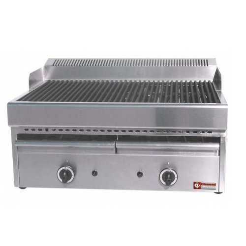  HorecaTraders Stoomgrill Gas Gietijzer- Rooster - Tafelmodel - 77x63x(h)43cm 