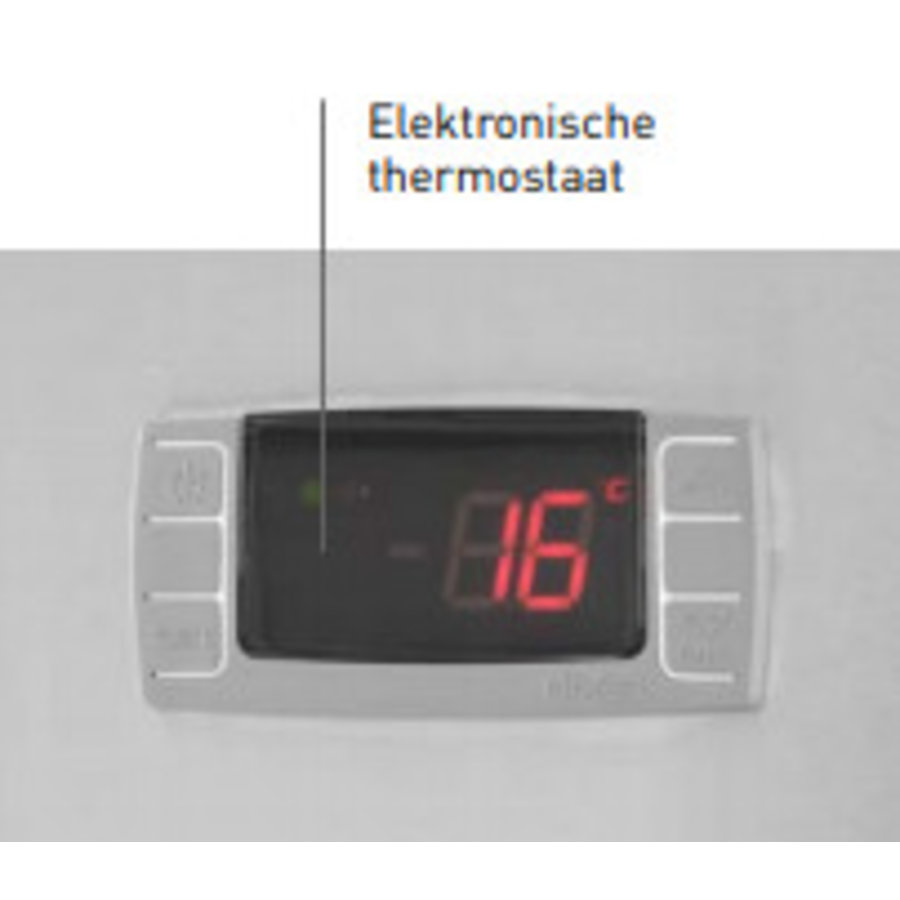 Koelkast RVS | 410 Liter | 60x75x195 cm