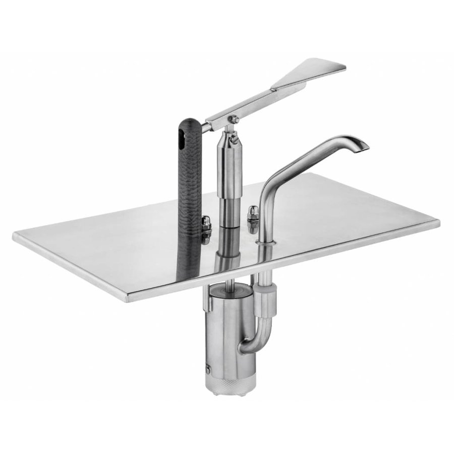 Edelstahl-Saucenspender mit Deckel 1/3 GN
