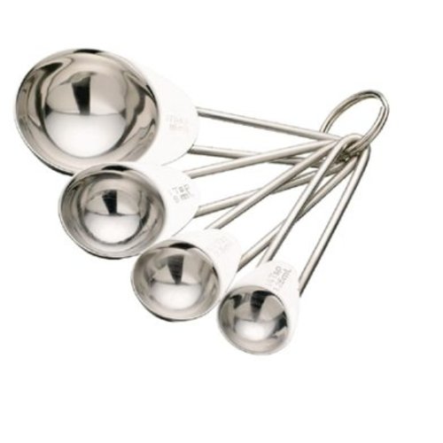  HorecaTraders Stainless steel measuring spoons Set of 4 