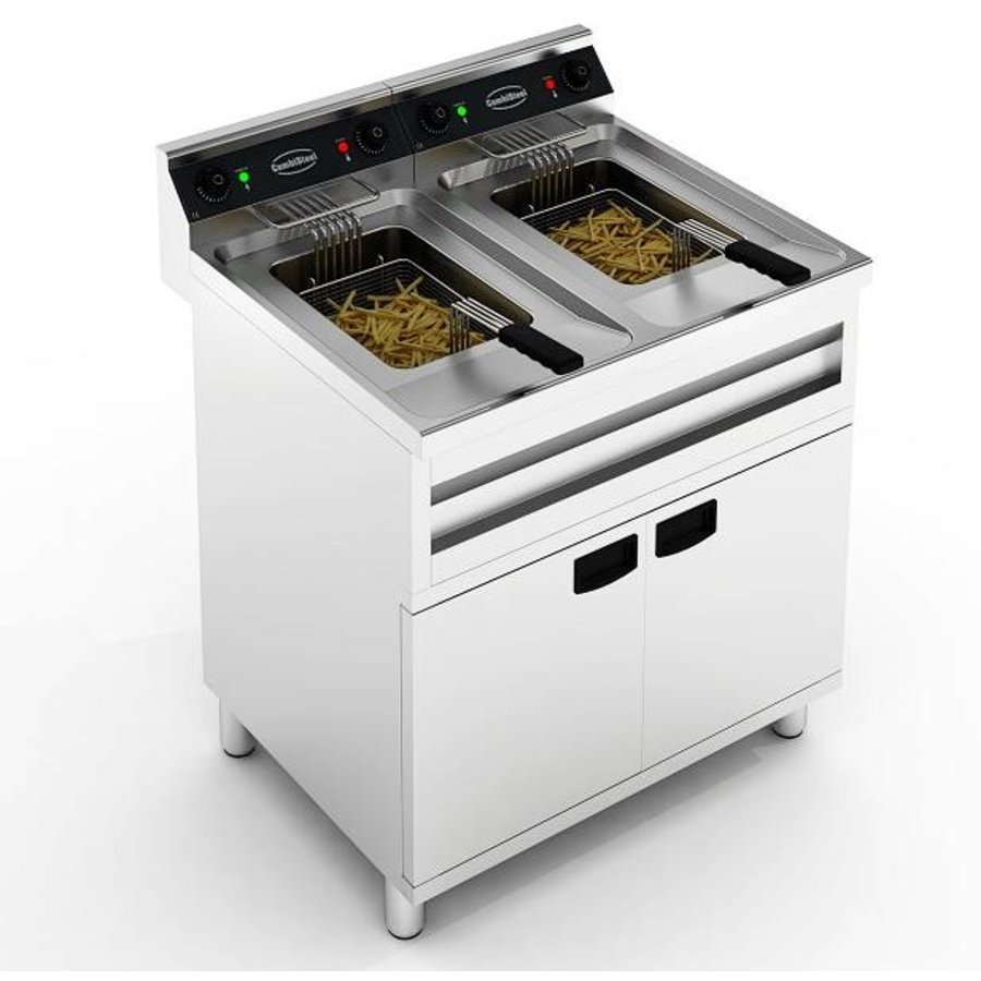 Friteuse sur pied | 2 x 12L | 2 x 9 kW