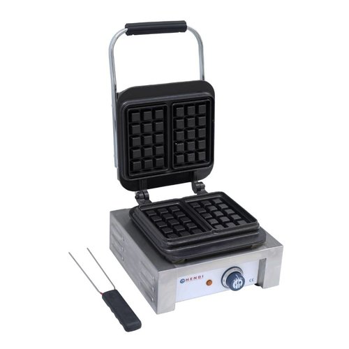  Hendi Stainless Steel Waffle Iron | Brussels Waffles | 3x5 cm 