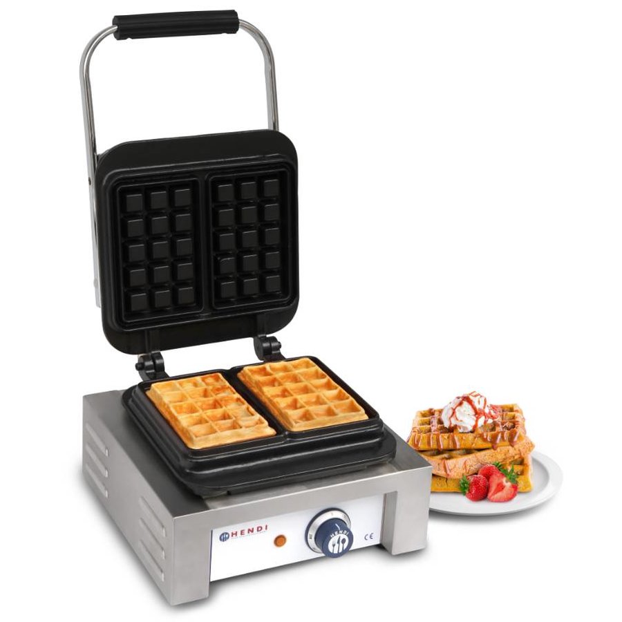 Stainless Steel Waffle Iron | Brussels Waffles | 3x5 cm