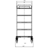 Chariot de service en acier inoxydable | 3 étagères | 90x60x95 cm