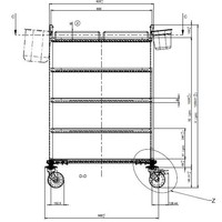 Chariot de service en acier inoxydable | 3 étagères | 90x60x95 cm