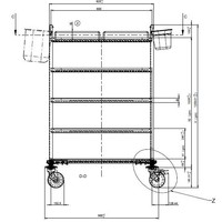 Stainless steel serving trolley | 3 plateaus | 90x60x95 cm
