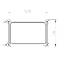 Stainless steel serving trolley | 3 plateaus | 100x65x95 cm