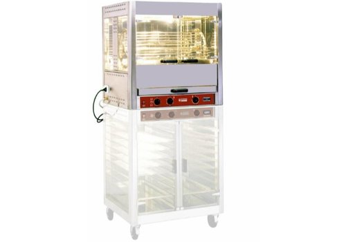 HorecaTraders Grill à poulet électrique | 5 paniers rotatifs | 25 poulets 