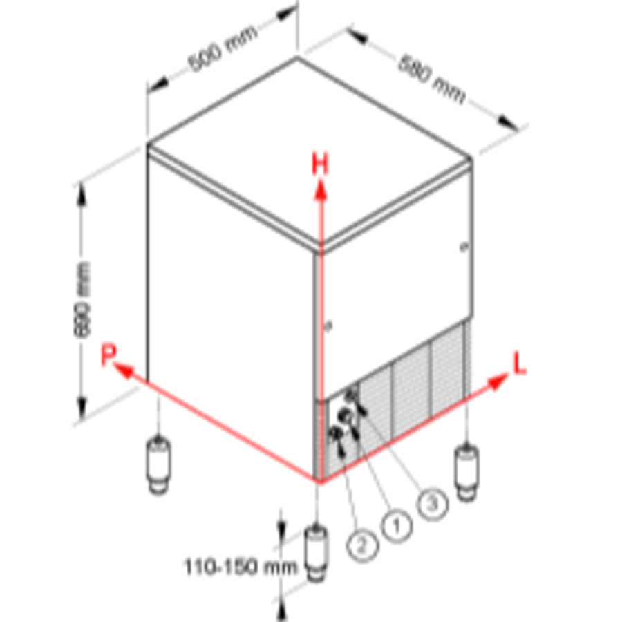 Ice maker CB416-HC | 42kg/24hrs | Air-cooled