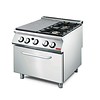 Gastro-M Cuisinière à plaques avec four à gaz | 2 brûleurs