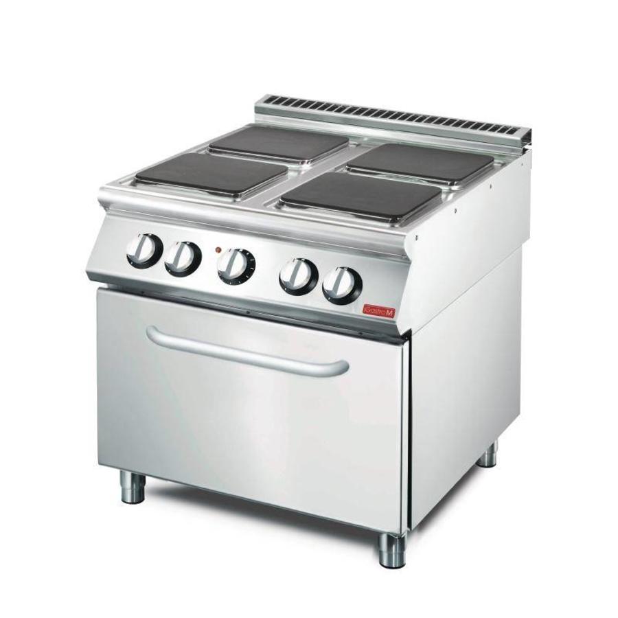 Stove with 4 electric hotplates and convection oven