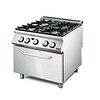 Gastro-M Cuisinière à gaz d'accueil avec four à gaz | 4 brûleurs