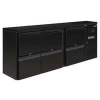 Bar fridge black with 6 drawers | 2 year warranty