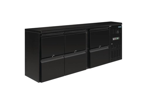  Polar Bar fridge black with 6 drawers | 2 year warranty 