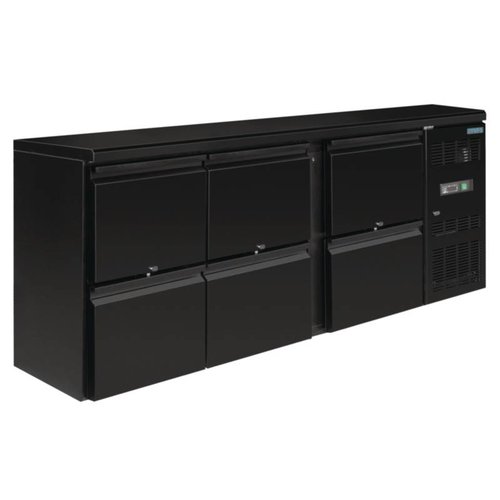  Polar Bar fridge black with 6 drawers | 2 year warranty 