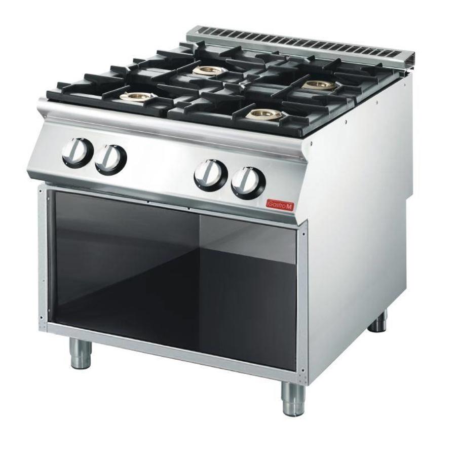 Gas cooking table Open Substructure | 4 Burners