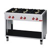 Gastro-M Plaque de cuisson à gaz professionnelle 25,8 kW | 6 brûleurs