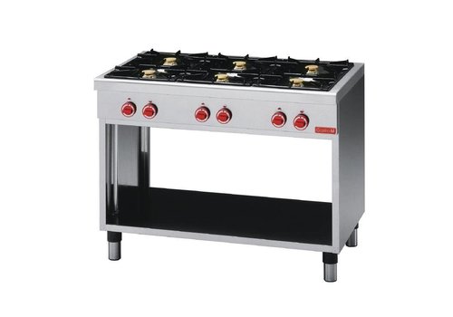  Gastro-M Professionele Gaskooktafel 25,8kW | 6 Branders 