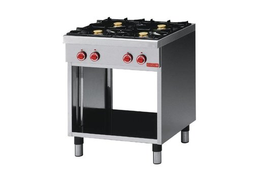  Gastro-M Erdgas-Kochtisch mit Untergestell 17,2 kW | 4 Brenner 