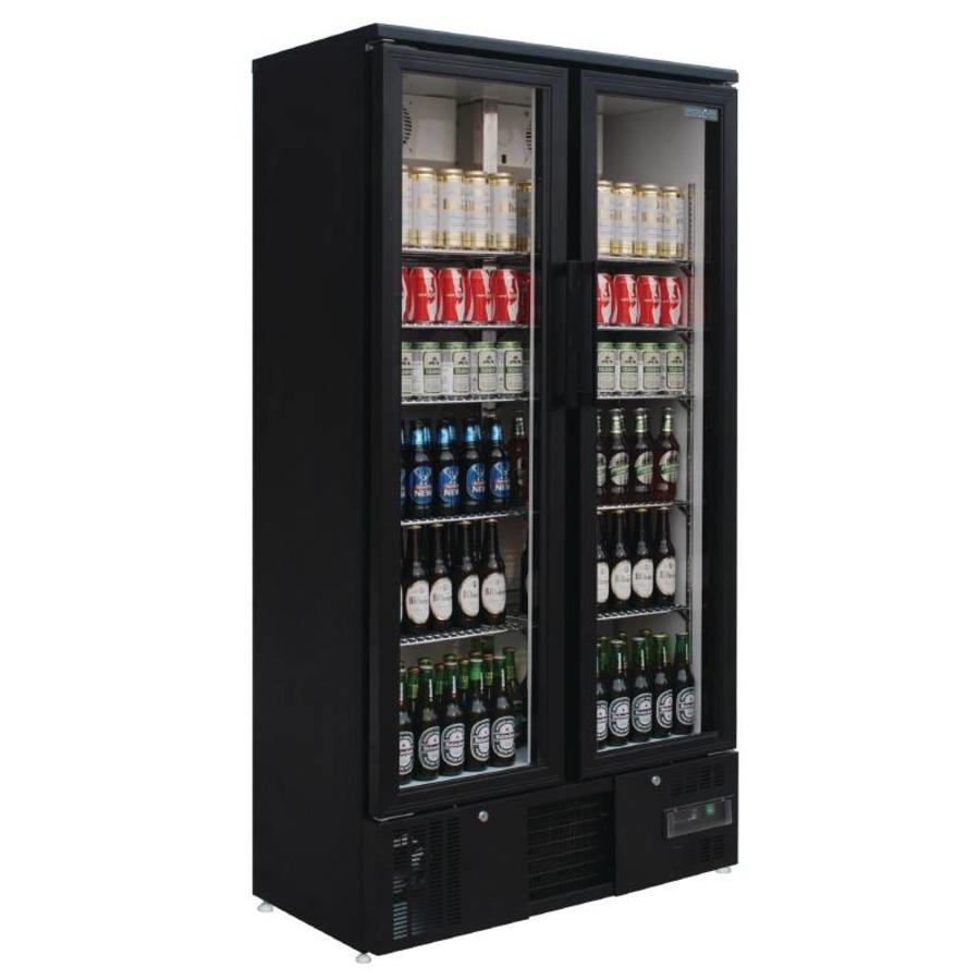 bar display with double folding doors