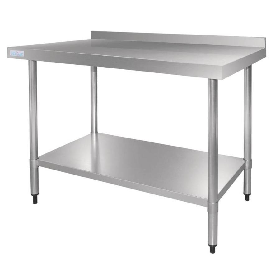 Stainless steel workbench with water barrier 1500 x 700 x 900mm