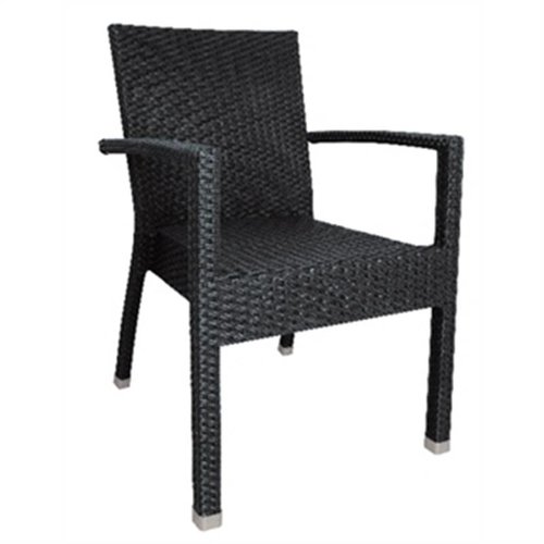  Bolero Luxury Rattan Chair Black | set 4 pcs 