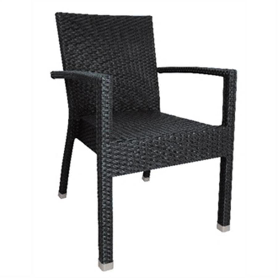 Luxury Rattan Chair Black | set of 4 pieces