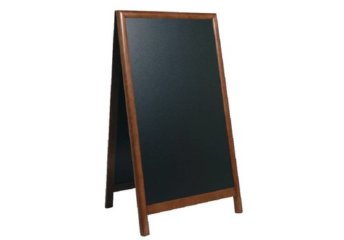  Securit Securit Deluxe Gehwegaufsteller, dunkelbraunes Gummibaumholz, 70 x 120 cm 