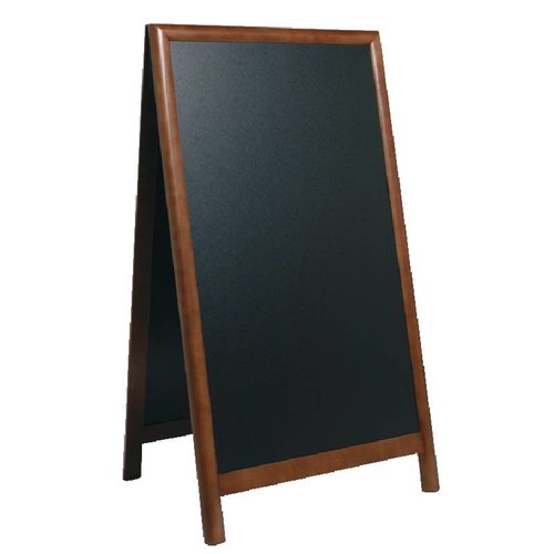  Securit Panneau de trottoir pour restauration marron | 80x68x(H)120cm 