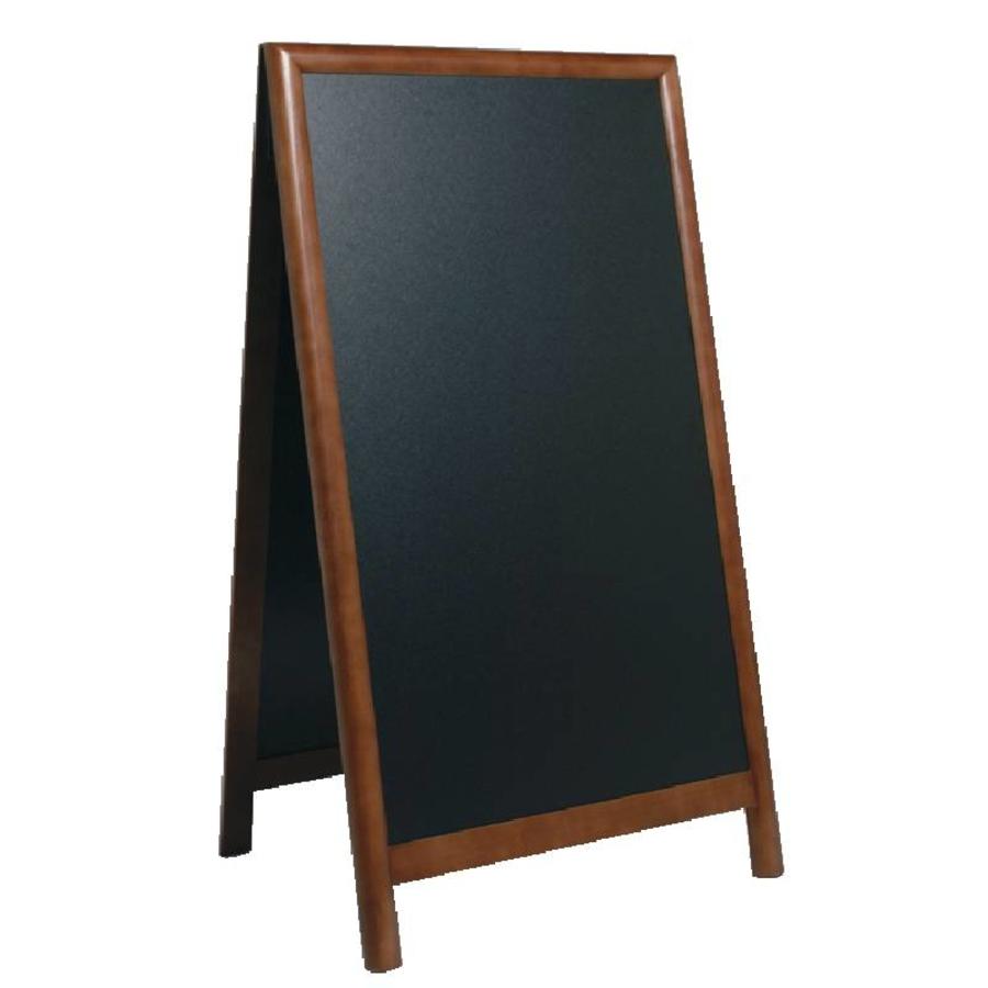 Securit Deluxe Stoepbord Donkerbruin Rubberhout 70x120 cm