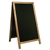 HorecaTraders Panneau de trottoir en craie en bois de teck | 68x(H)120cm