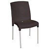 Bolero Chaise en plastique noire | 4 pièces