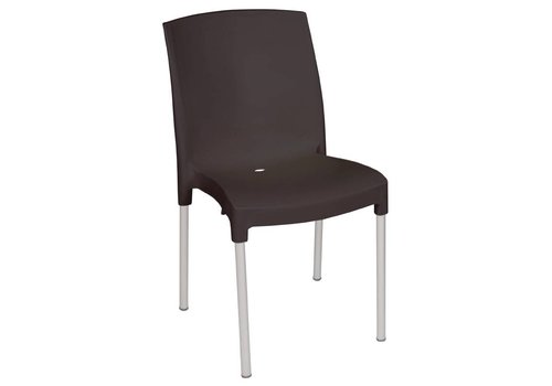  Bolero Chaise en plastique noire | 4 pièces 