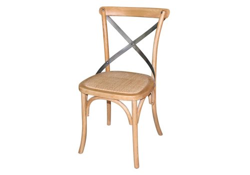  HorecaTraders Wooden chairs with backrest | set 2 pcs 