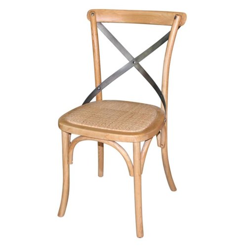  HorecaTraders Wooden chairs with backrest | set 2 pcs 