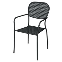 Chaise de projet en acier noir | par 4