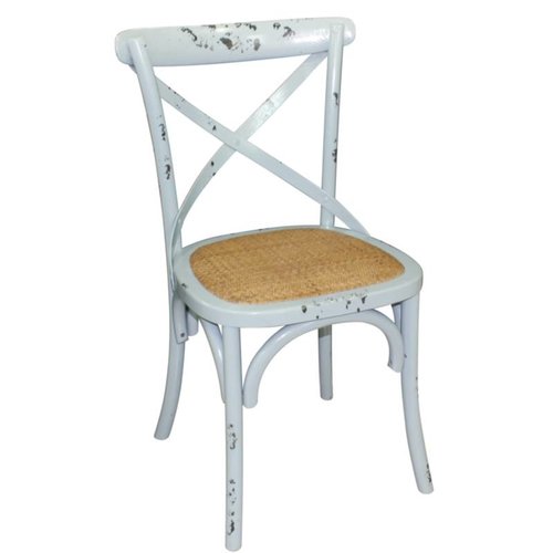  HorecaTraders Chaise en bois bleu délavé | 2 pièces 