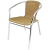 Bolero Chaise de terrasse marron clair avec accoudoirs | 4 pièces