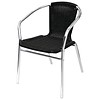 Bolero Patio Chair Black with Armrest | 4 pieces